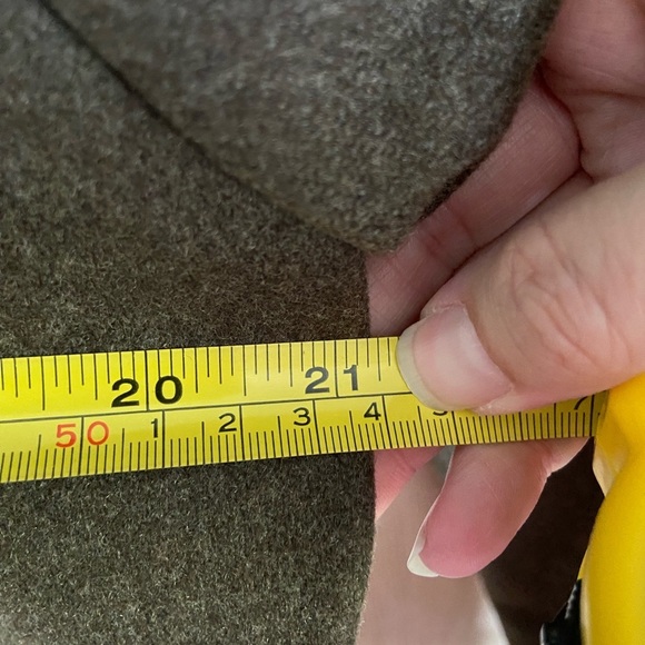 Vintage J. Crew LODEN Green Wool Pea Coat Jacket Sz Large READ - Picture 15 of 16